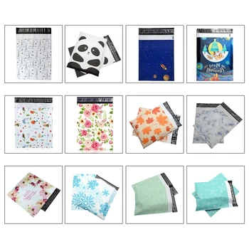 

100pcs Cartoon Print Envelope Self Seal Shipping Mailing Bags without Padded Gift Packaging Mailers Envelopes