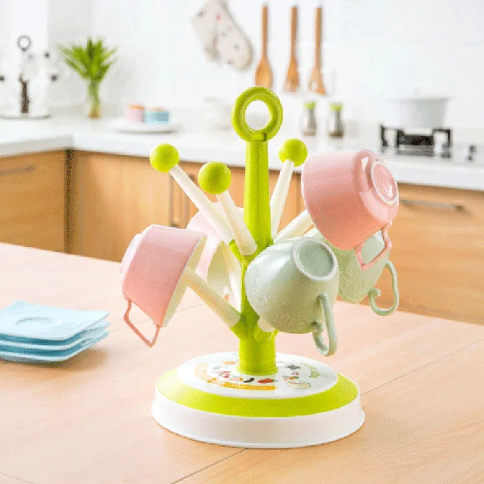 Cup Drain Rack Tree Shape Wine Glass Holder Mug Organizer Kitchen Sink Accessories VJ-Drop