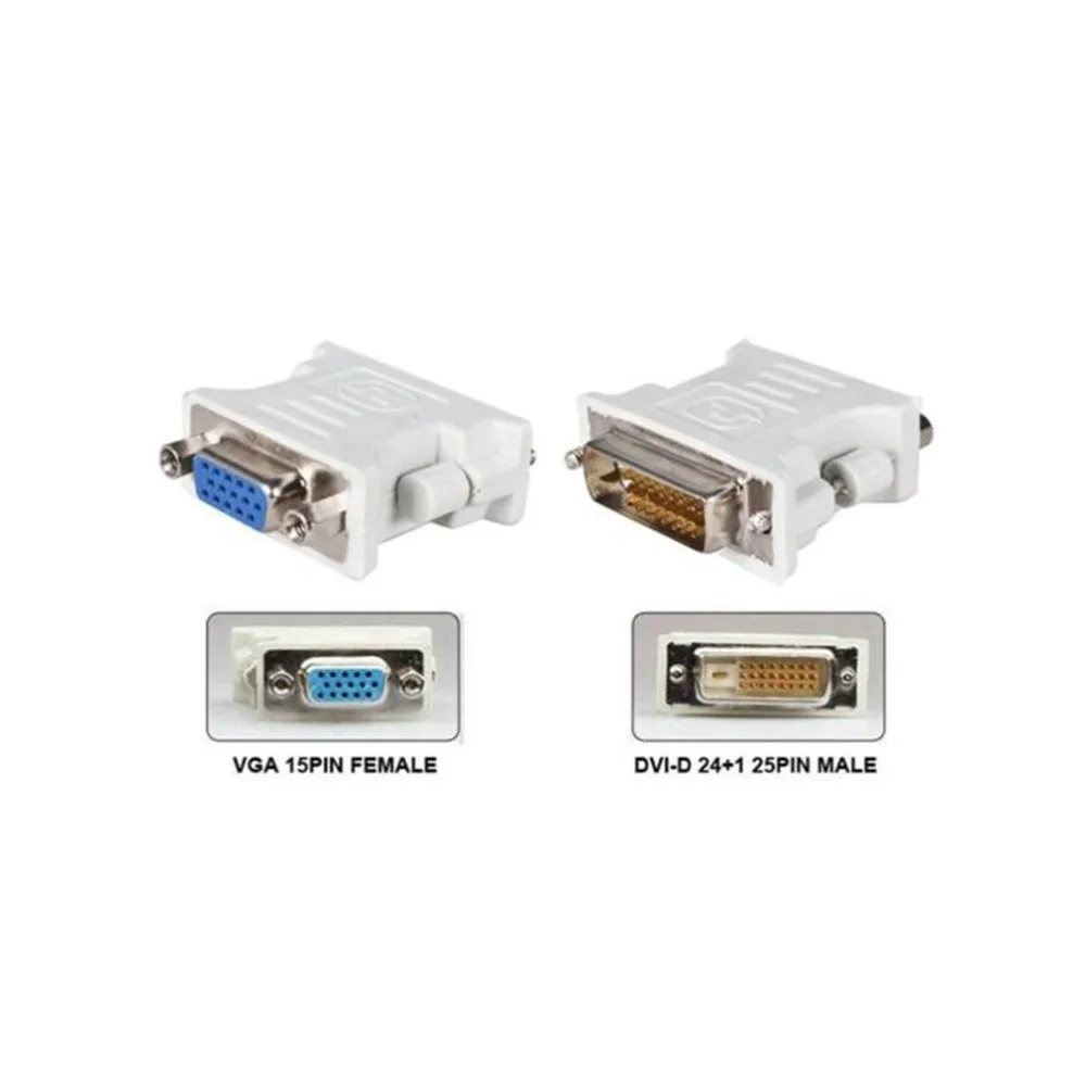 DVI D Мужской к VGA гнездо адаптер конвертер VGA к DVI/24+ 1 Pin Мужской к VGA Женский адаптер конвертер