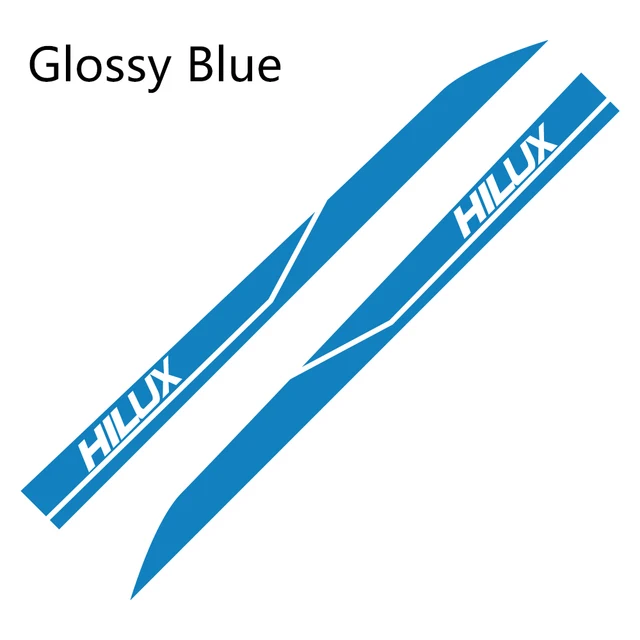 Car Door Side Stickers For Toyota Hilux Revo Vigo Auto Vinyl Film DIY Decals Sport Styling Automobile Tuning Accessories 2Pcs Glossy Blue