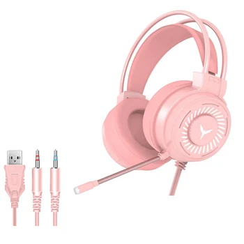 

Gaming Headset Surround Sound Stereo Wired Earphones USB Microphone Colorful Light PC Laptop Game Headset 3.5mm Computer headset