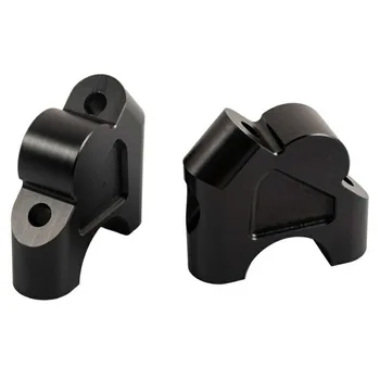 

ONEWELL 2PCS Adjustable Motorcycle Handlebar Riser Clamp Back Move Mount Silver