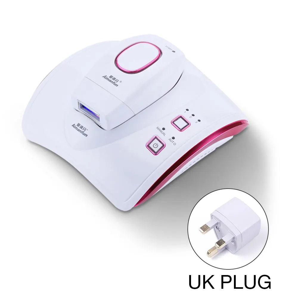 uk plug 3в1 300000 флэш-лазерный эпилятор для удаления волос лазерный эпилятор depilador кварцевый постоянный светильник удаление волос на теле безболезненное - Цвет: uk plug