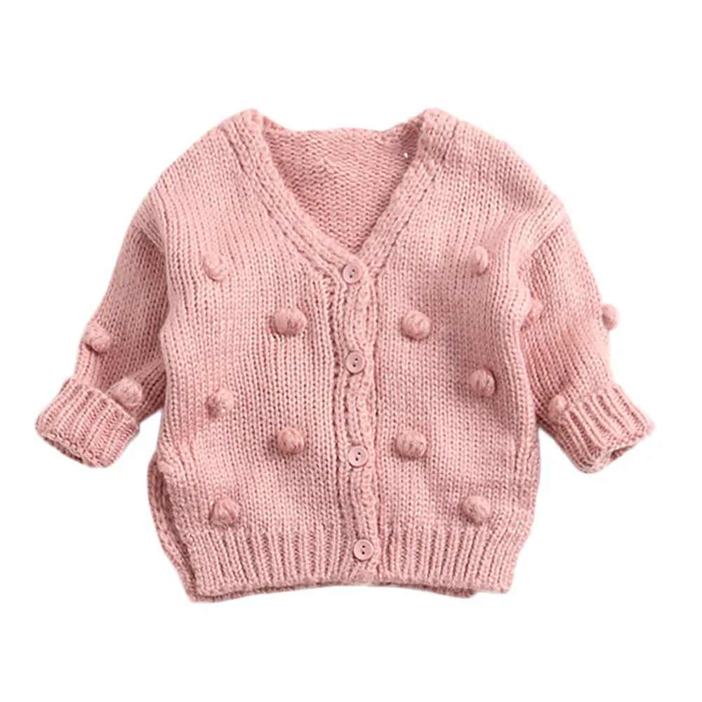 Вязаный детский свитер; коллекция года; зимний Кардиган для новорожденных; свитера для маленьких мальчиков; куртки на пуговицах; осеннее пальто для маленьких девочек