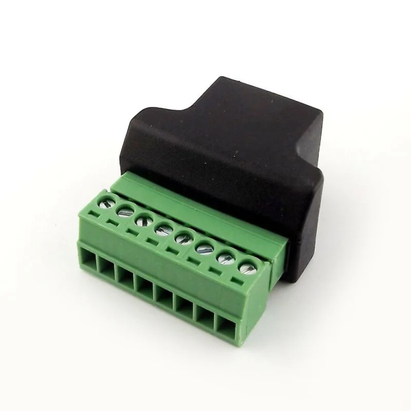 RJ45 к винтовой клемме 8-контактный разъем Ethernet кабель адаптер Запасная часть |