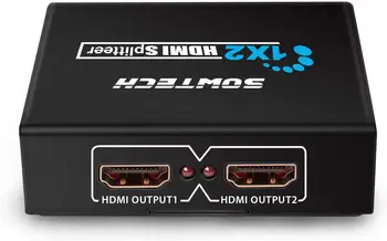 

1X2 HDMI Splitter Version 1.4 Full HD 1080P Powered HDMI Splitter 1 in 2 Out Support 3D for Duplicated/Mirror Dual Monitor
