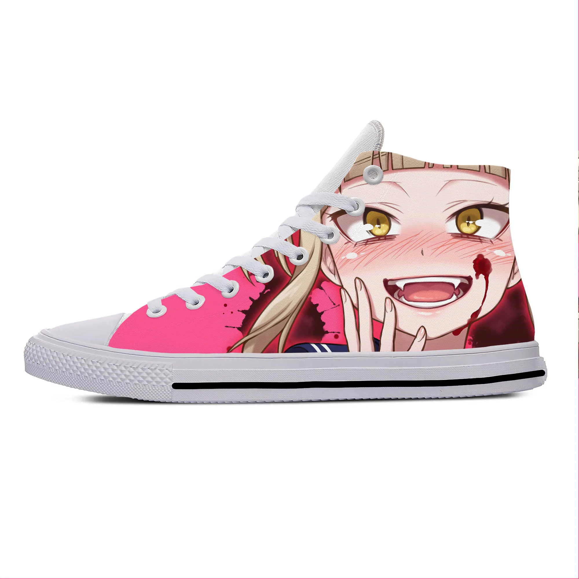 Anime Manga Cartoon My Hero Academia Toga Himiko Casual Cloth Shoes High Top Lightweight Breathable 3D Print Men Women Sneaker | Обувь