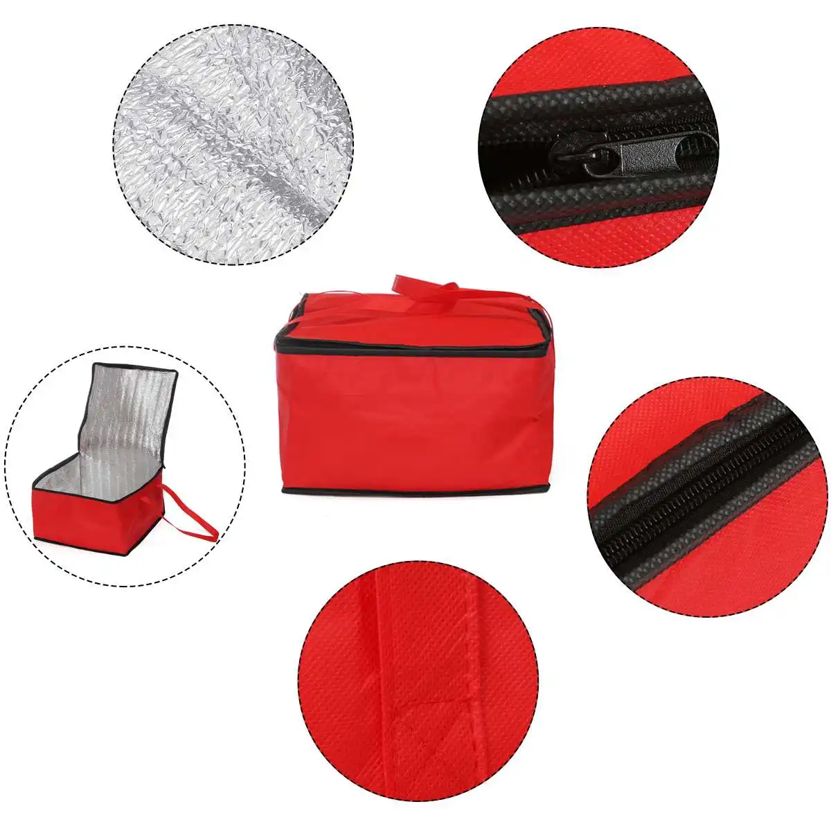 15" Waterproof Insulated Bag Lunch Cooler Bag Insulation Folding Picnic Portable Ice Pack Food Thermal Bag Food Delivery Bag