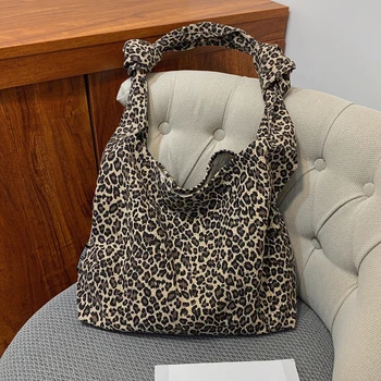 

Leopard Pattern women handbag Large Capacity Canvas Shoulder Bags Designer Female hobos Bag big lady Totes Travel bag