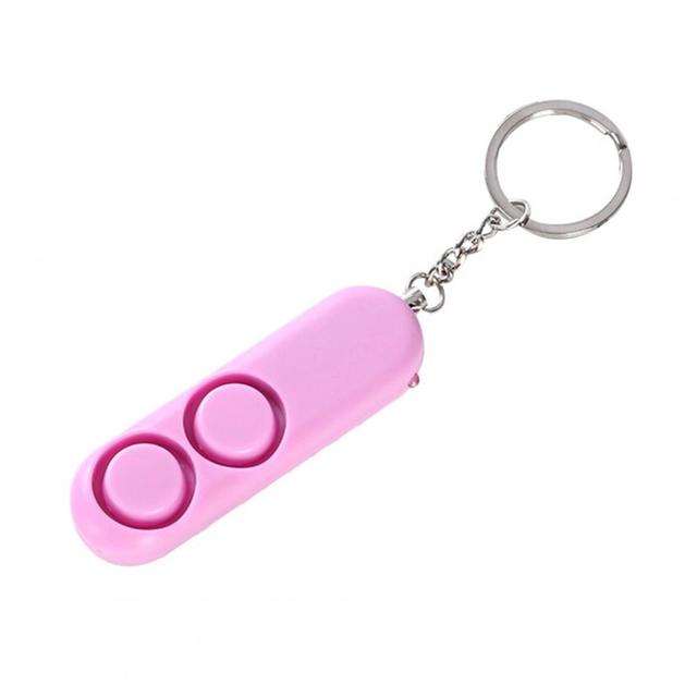 Women Dual Speakers Loud Emergency Safety Alarm Alert Keychain Bag Pendant
