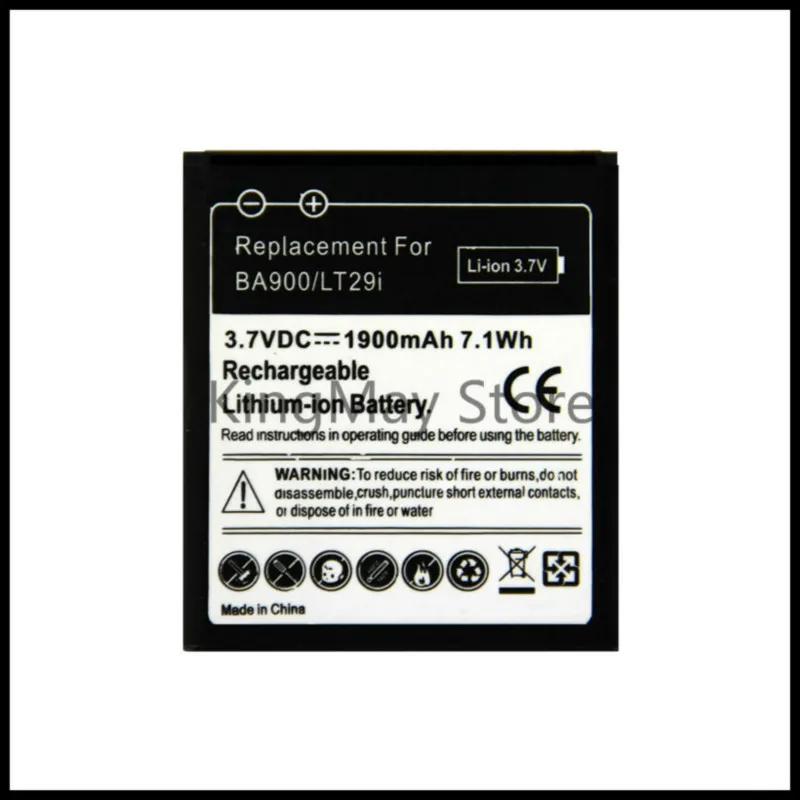 Аккумулятор для Sony BA900 c1905 аккумулятор Ericsson Xperia TX LT29i S36h C2105 E1 J L M C2104 C1904 C1905 ST26i