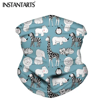 

INSTANTARTS Multifunctional Headband Neck Bandana Adult Safari Animals Seamless Tube Headwear Women Scarf 25*49cm Magic Scarves