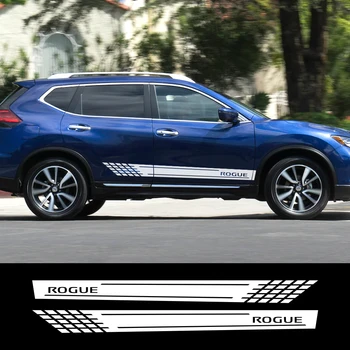 

Nissan Rogue Car Vinyl Sticker, Stylish Car Side Skirt Sticker Sports Accessories for Cars, Waterproof 2 Piece