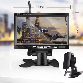 

1080P Digital Wireless WIFI Backup Camera System for Trucks Cars 7Inch LCD Car Monitor Reverse Backup Night Vision