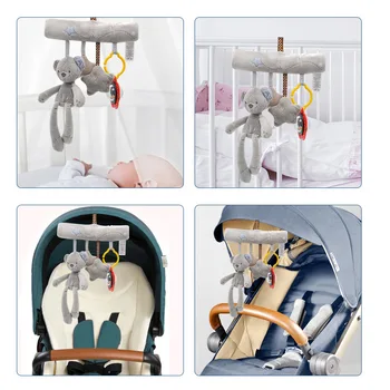 

Rattles Stroller Toy Cute Mobile Baby Toys Musical Stroller Doll Soft Handing Bell Crib Rattle Toddler Learning Resource