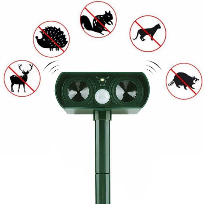 Electronic Ultrasonic Cat Repeller RC-510 Outdoor Insect Animal Garden Dogs Solar Power Repeller 0.5W 0.12A Announciator Yard