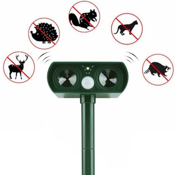 

Electronic Ultrasonic Cat Repeller RC-510 Outdoor Insect Animal Garden Dogs Solar Power Repeller 0.5W 0.12A Announciator Yard