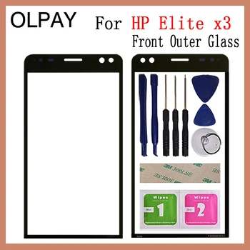 

OLPAY 5.96" 100% Original Panel Front Outer Glass For HP Elite x3 Touch Screen Panel Replacement Parts NO LCD Digitizer