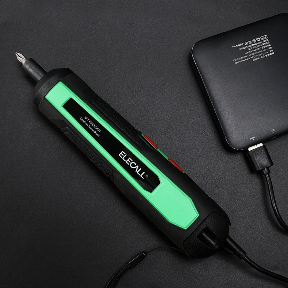 

ELECALL mini electric screwdriver set rechargeable USB lithium battery 3.6V cordless drill power tools