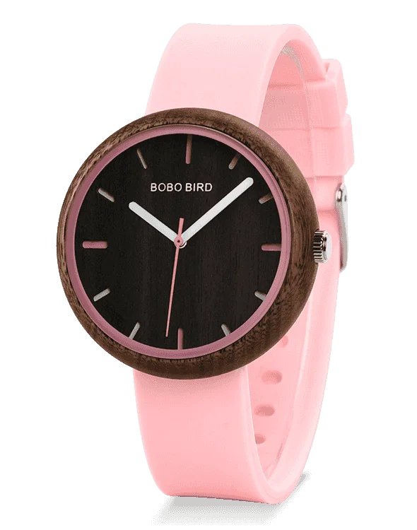 BOBO BIRD R28 relogio feminino, женские часы с цветным силиконовым ремешком, кварцевые наручные часы, женские часы, модные подарки - Цвет: R28-3