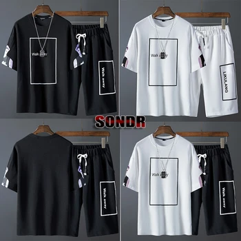 

SONDR summer sports suit T-shirt + shorts two-piece set 2020 new trend T-shirt top shorts tide brand sports leisure suit