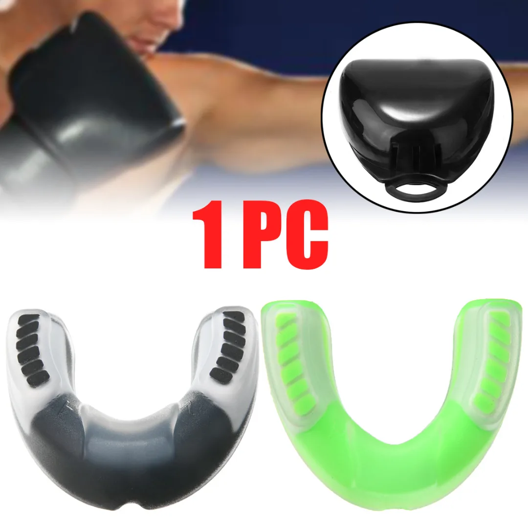 Adult Mouthguard Silicone Taekwondo Muay Thai MMA Teeth Protector Boxing Sport Equipment for Oral Teeth Protection w/ Box
