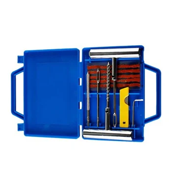 

11pcs Car Tire Puncture Repair Kit Professional Portable Motorcycle Bike Tyre Repair Kit Emergency Heavy Duty Tubeless Plug Set