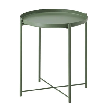 

Multi-layer Wrought Iron Paint Plant Stand Round Table Flower Pot Holder Home Garden Decor- Dark Green