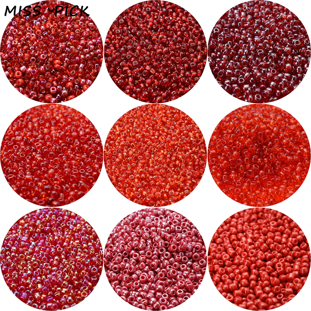 3mm Mix Red Charm Czech Glass Seed Beads 300pcs Round Loose Bead For DIY Jewelry Making Earrings Bracelets Supplies glass seed beads