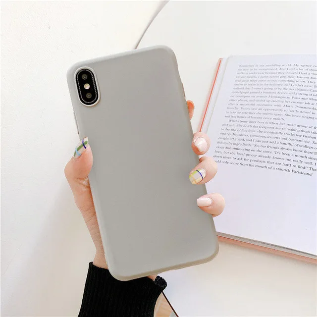 Роскошный цветной Ультратонкий чехол для Xiaomi Mix 3 2 2S Mi9 9SE 9Pro Redmi 7A 8A Note 7 Note 8 Pro POCOPHONE F1 силиконовый чехол-накладка - Цвет: Серый