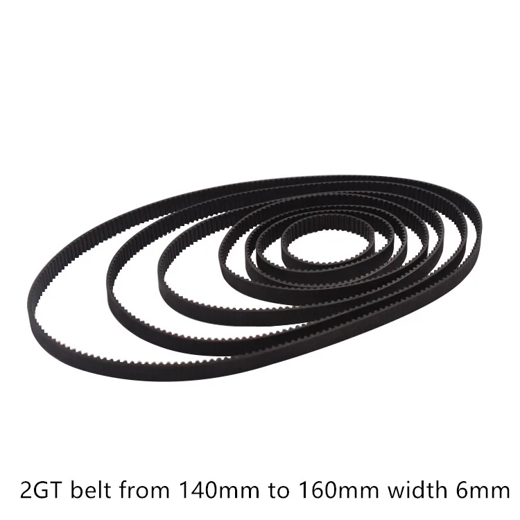 GT2 Closed Timing Belt 6 mm Wide 96mm 2 pieces each