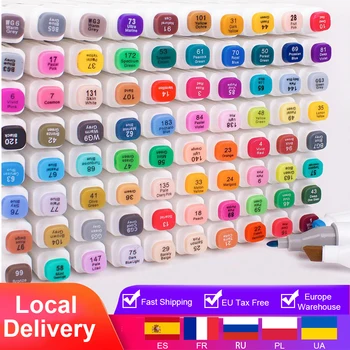 

Alcohol Based Markers Touchfive for Drawing Sketch Marker Pen Set Dual tip 10/30/40/60/80/168 Colors Art Marker for School