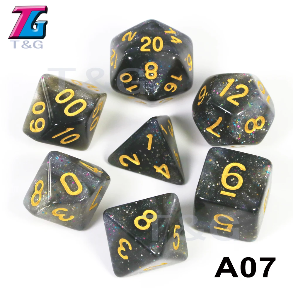 2019 супер Вселенной Galaxy игральные кости DND комплект D4-D20 для Подземелья и Драконы RPG лучшие подарки