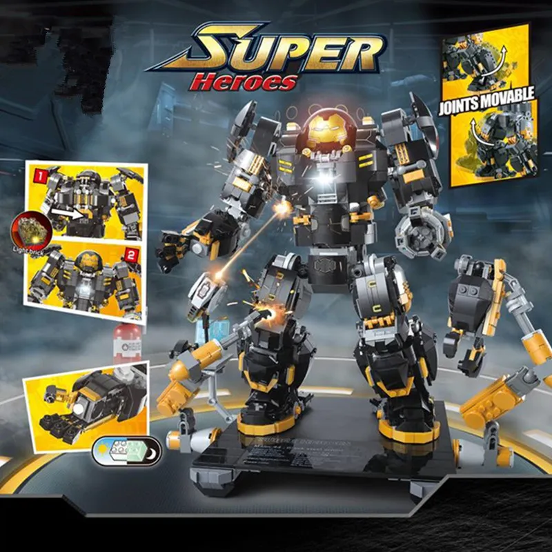 Новый MOC Железный человек черный халкбастер подходит Мстители марвель Endgame