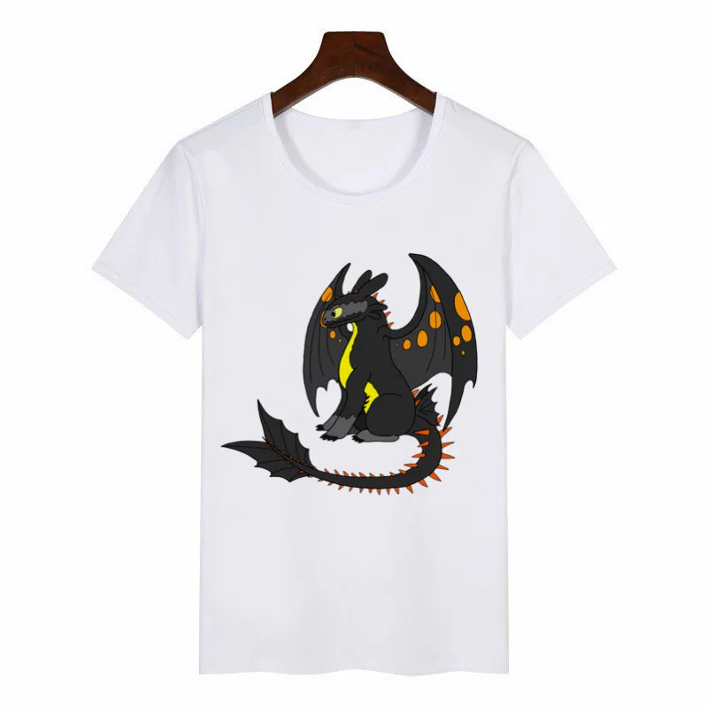 Новая Летняя женская футболка Беззубик The Night Fury Graphic Tees женская футболка Harajuku аниме женские топы Эстетическая одежда - Цвет: P615-1-white