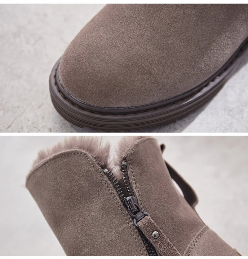 Г. Зимняя обувь из натуральной кожи женские зимние ботинки теплая обувь женские ботильоны на холодную зиму женская обувь, увеличивающая рост 4,5 см, A1668