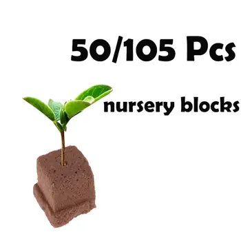 

50/105pcs Grow Plug Soilless Cultivation Rose Plants Cuttings, Clones, Nursery Substrate Blocks, Flower Mud Grow Starter Cubes