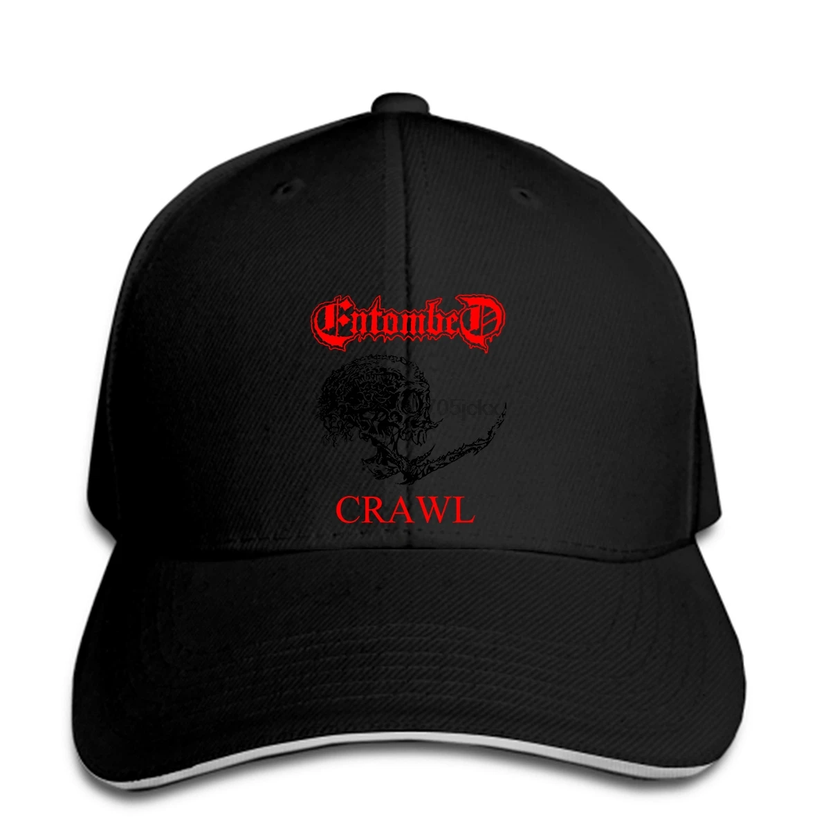 ENTOMBED CRAWL DEATH металлическая лента логотип мужская белая бейсболка snapback шляпа