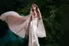 Long Chiffon Bridal Wraps Jackets Boleros Custom Made Women Bridal Accessories Brides Cloaks Mantles Wedding Capes Shawls ► Photo 3/4