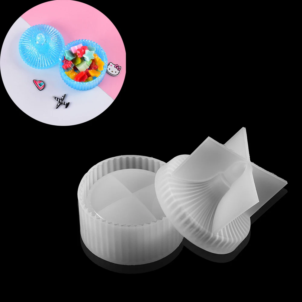 

1pcs Crystal Epoxy Storage Box Mould Glass Handmade Candy Storage Jar Silicone Mould For DIY Jewelry Making Findings Accessories