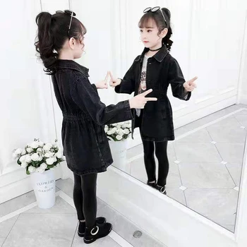 

New Casual 2019 Autumn Winter Baby Girl Jackets For 3-12 Yrs Baby Girls Kids Warm Outerwear Coats Newborn Girls Denim Outwear