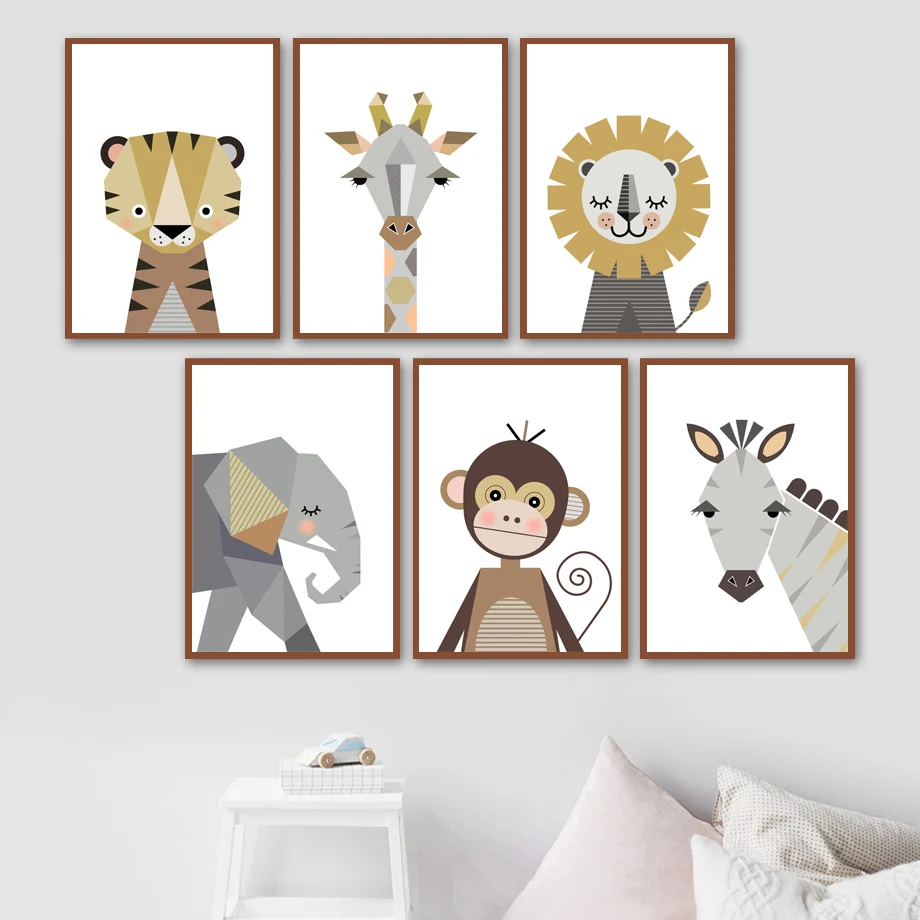 Lion-Giraffe-Zebra-Elephant-Monkey-Animals-Wall-Art-Print-Canvas-Painting-Nordic-Posters-And-Prints-Wall (2)