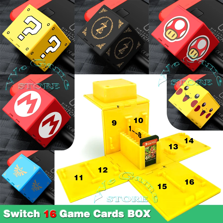 Новейшие аксессуары для Nintendo Switch 16 в 1 игровые карты портативный чехол Nitendo s