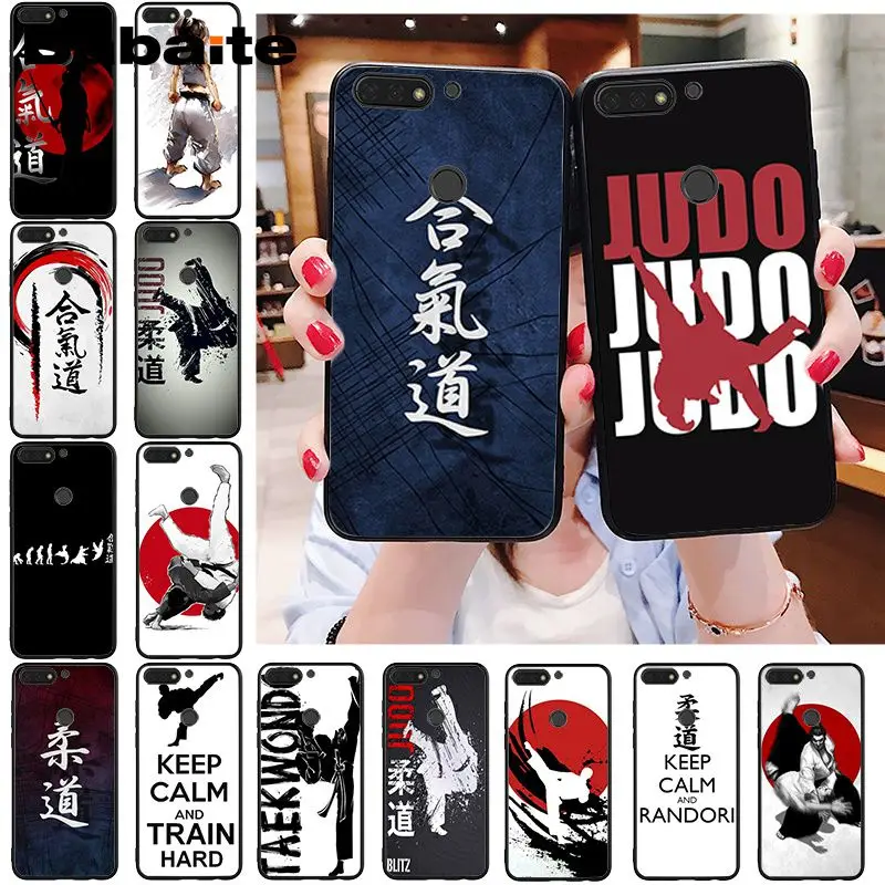 Японский чехол Babaite aikido Judo для телефона Huawei Honor 8X 9 10 20 Lite 7A 7C 8C 9X Pro | Мобильные
