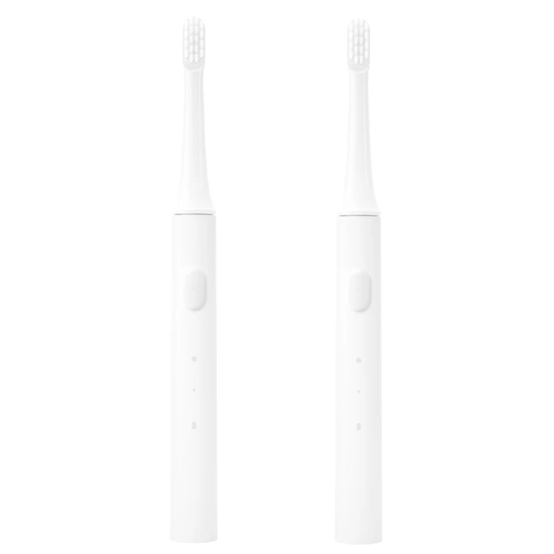 2 pcs white Xiaomi Mijia T100 звуковая электрическая зубная щетка для взрослых Водонепроницаемая ультра звуковая автоматическая зубная щетка перезаряжаемая через USB - Цвет: 2 pcs white