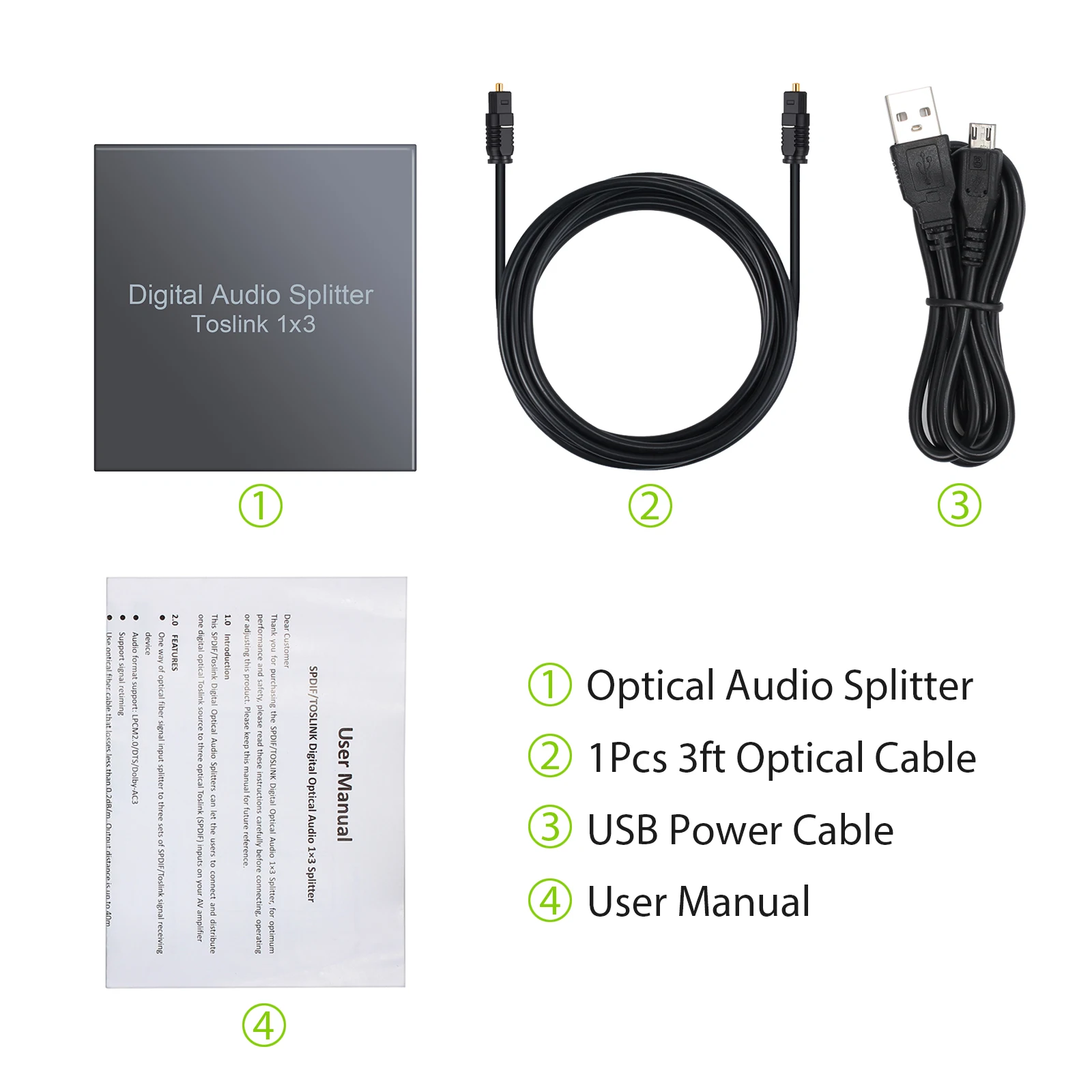 LiNKFOR-1 In 3 Out 3 way ˷̴ ձ Spdif Toslink    й ̺, 1x3  й  DTS AC3