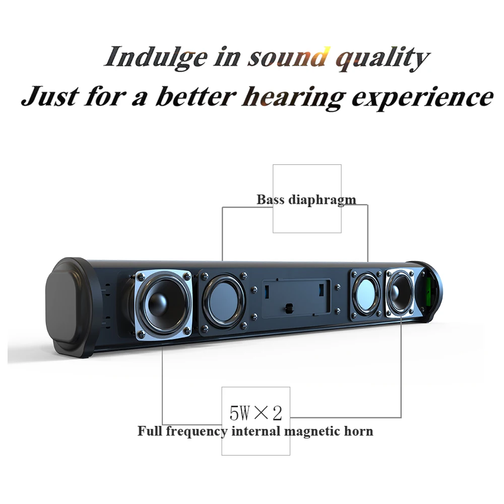 Беспроводная металлическая Bluetooth Колонка BS10A 5 0 ° качественный стерео динамик с