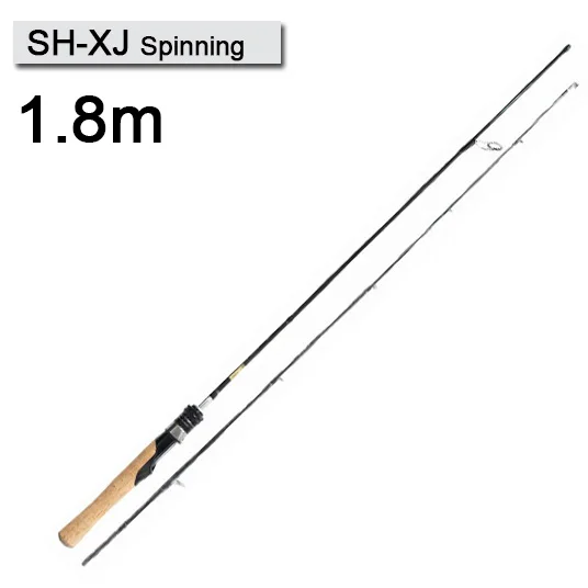 SH-XJ spinning 1.8m RoseWood Гибкая UL карбоновая удочка 1,5-1,8 м ультра светильник для литья спиннинга Удочка 2 секции рыболовные снасти приманки - Цвет: SH-XJ spinning 1.8m