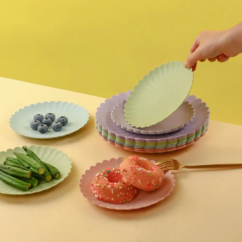 Cake Plate Reusable Dessert Tray Plastic Multi-use Unique Creative Lace Decor Cake Plate