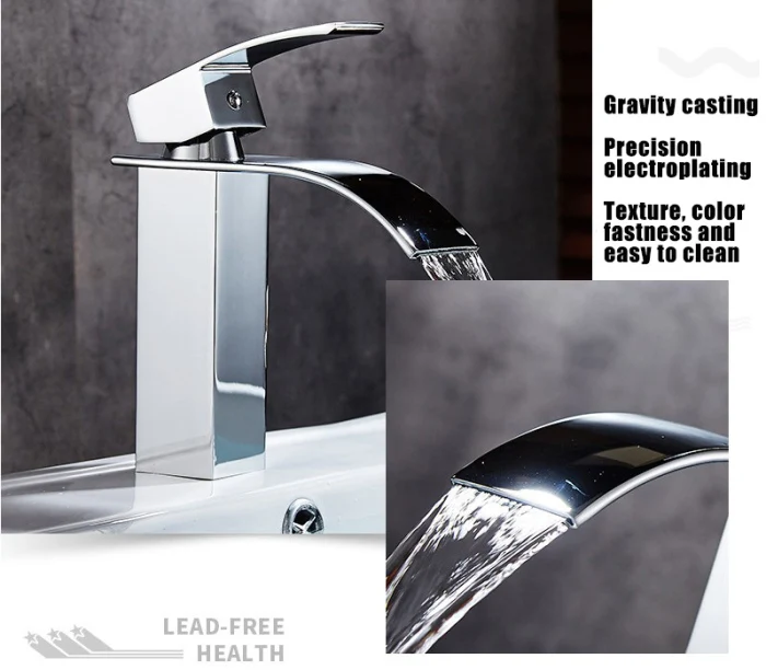 Кошелек Bad Wasserhahn Einhebelmischer Mischbatterie Waschbecken Langlebige Armatur MU8669